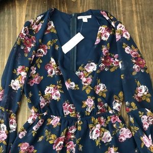 NWT Francesca’s Floral Romper